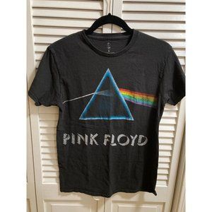 Classic Faded Pink Floyd Band Tee Mens Black Crew Neck T-Shirt Size S